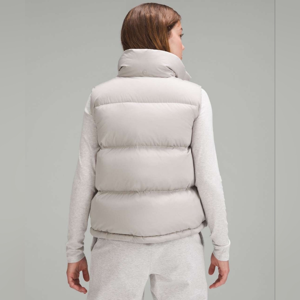 Lululemon Wunder Puff Cropped Vest Heathered Natural Ivory Size 4 - Picture 7 of 10